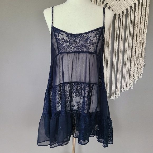 Free People Other - Free People | Sheer Lace Babydoll Dress Lingerie S